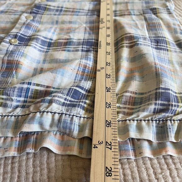 Tommy Bahama Mens Small Short Sleeve Button Up Silk Shirt Plaid Preppy Outdoor - Picture 13 of 13